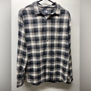 The North Face Men’s Long Sleeve 100% Cotton Plaid Button Down Shirt Size Med